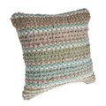 Lr Resources LR Resources PILLO07356GBEIIPL Verdant Weave Square Throw Pillow - Green & Blue PILLO07356GBEIIPL